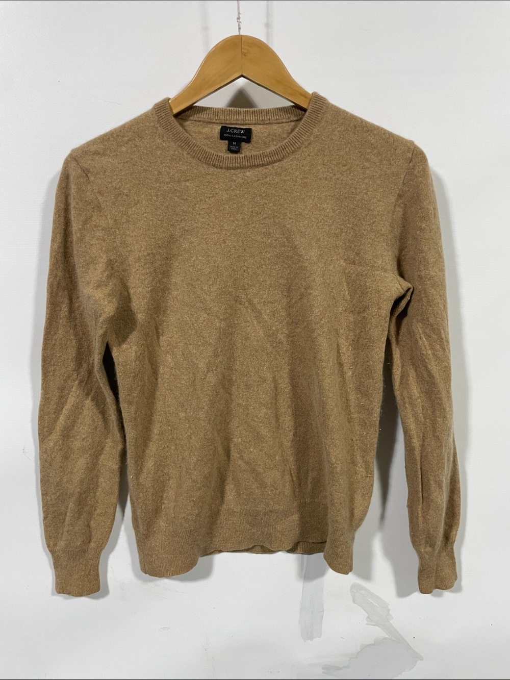 J. Crew 100% cashmere Women's Crewneck Sweater in Camel